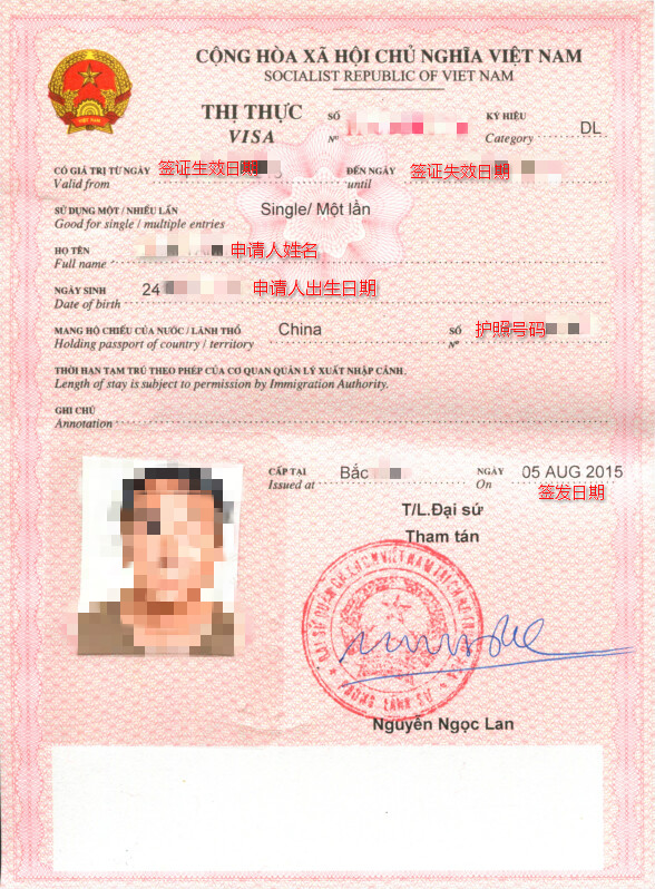 出国签证上都包含哪些信息？