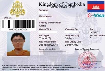 办理柬埔寨电子签证需要什么手续？