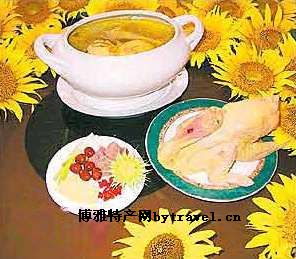 葵花鸡炖汤