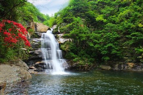 <麻城桐枧冲瀑布群自驾2日游>宿清远山庄