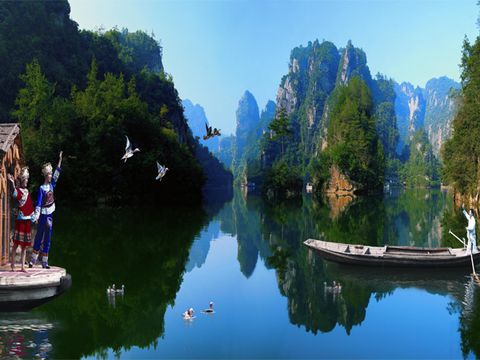 <宝峰湖-黄龙洞1日游>地下龙宫，湖上对唱山歌（当地游）